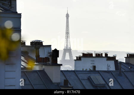 Eiffelturm gesehen Form Montmartre - Paris - Frankreich Stockfoto