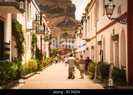 Die Straßen von Puerto de Mogan auch genannt "Klein Venedig" Stockfoto