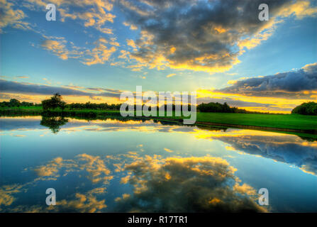 Golfplatz in North Yorkshire, Großbritannien Stockfoto