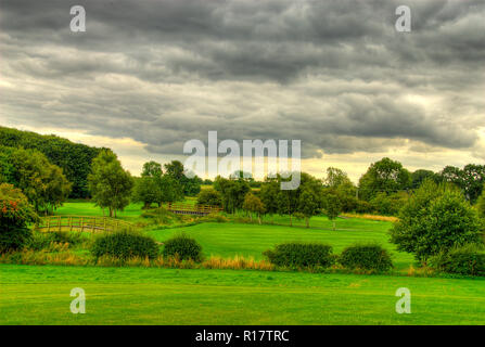 Golfplatz in North Yorkshire, Großbritannien Stockfoto
