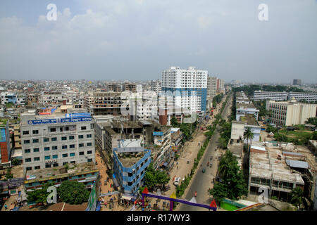 Luftaufnahme von Malibag Bereich in Dhaka. Dhaka, Bangladesch. Stockfoto