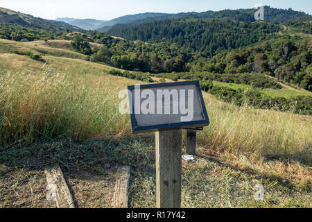 Blick auf Monte Bello Open Space Preserve, Stevens Creek, San Francisco Bay Area, CA Stockfoto