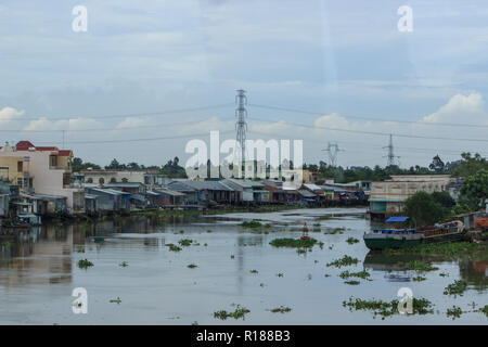 Ein Dorf in der Mekong in Vietnam. Stockfoto