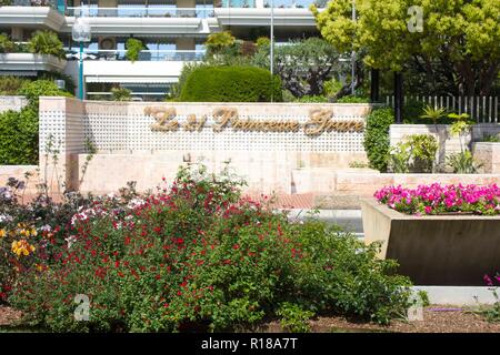 MONACO, MONTE CARLO - 25. APRIL 2017: Prinzessin Grace Garten in Monaco, Monte Carlo Stockfoto