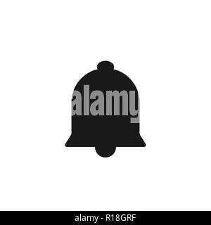 Glockensymbol. Alarmsignal. Vector Illustration Flach Stock Vektor