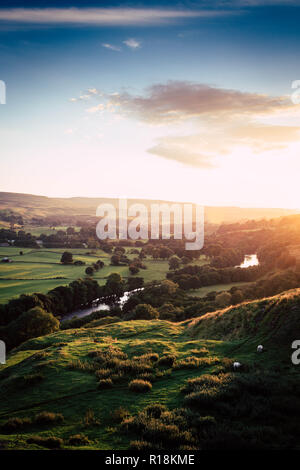 Blick auf Middleton in Teesdale Stockfoto