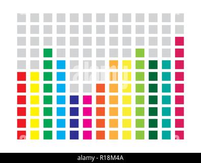 Square Grafik Equalizer Grafik Design auf weißem Hintergrund Stock Vektor