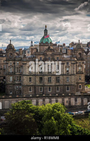 Royal Bank of Scotland (RBS) Gebäude in der Altstadt von Edinburgh, heute ein Museum. Schottland. Stockfoto