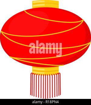 Cartoon rote chinesische Papier Laterne Stock Vektor