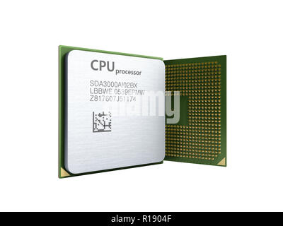Zentralen Computer Prozessoren CPU Hochauflösende 3D-Render kein Schatten Stockfoto