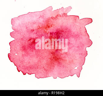 Aquarell Red label Hintergrund Stockfoto