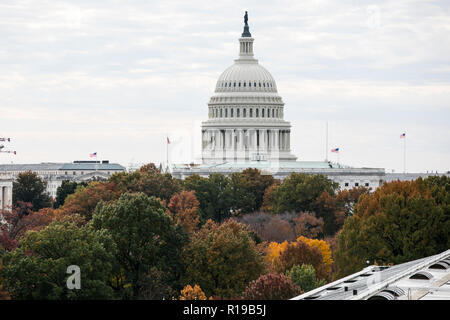 Ein Blick auf die United States Capitol in Washington, D.C. am 7. November 2018. Stockfoto