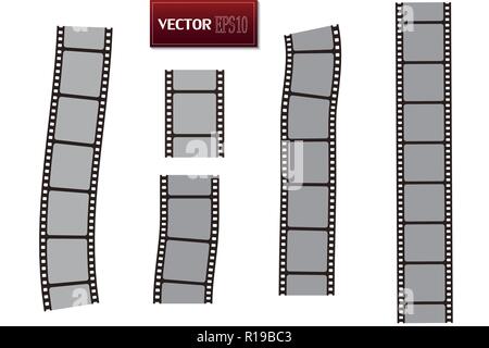 Der Vektor Filmstreifen auf transparentem Hintergrund isoliert Stock Vektor