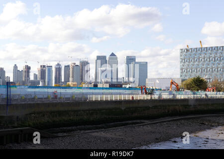 Bau in North Greenwich London Stockfoto