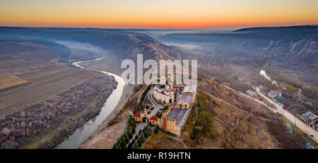 Alte Orhei Panorama, der Republik Moldau, Luftaufnahme Stockfoto