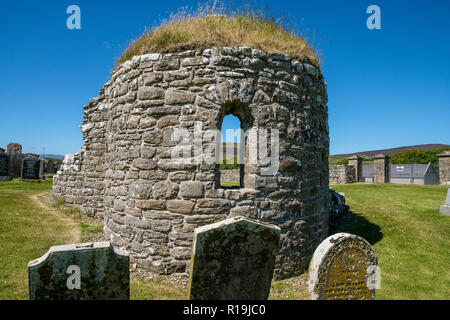 Orphir runde Kirche, Orkney. Stockfoto