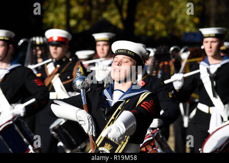 Meer Kadetten London Bereich Marching Band, an der der Oberbürgermeister Show Parade 2018 Stockfoto