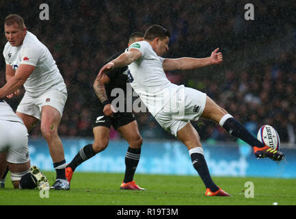 London, Großbritannien. 10 Nov, 2018. Ben Youngs von England während Quilter Internationale zwischen England und Neuseeland bei Twickenham Stadium, London, England am 10. Nov 2018. Credit: Aktion Foto Sport/Alamy leben Nachrichten Stockfoto