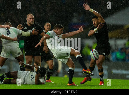 Twickenham, London, UK. 10. November 2018. England's Ben Youngs während der Quilter Rugby Union International zwischen England und Neuseeland bei Twickenham Stadium. Credit: Paul Harding/Alamy Live Nachrichten Leitartikel nur verwenden Stockfoto