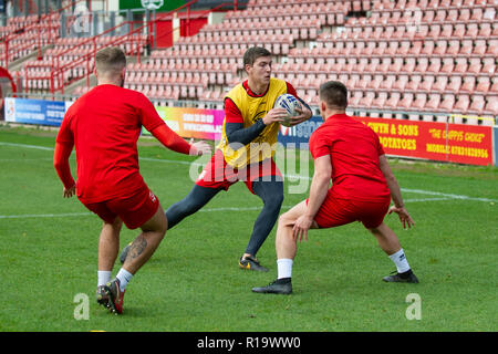 Racecourse Ground, Wrexham, Großbritannien. 10 Nov, 2018. ; Rugby League World Cup Qualifier, Kapitäne, Wales/Irland; Ben Morris von Wales (und St Helens) Credit: Richard Long/News Bilder Credit: Aktuelles Bilder/Alamy leben Nachrichten Stockfoto