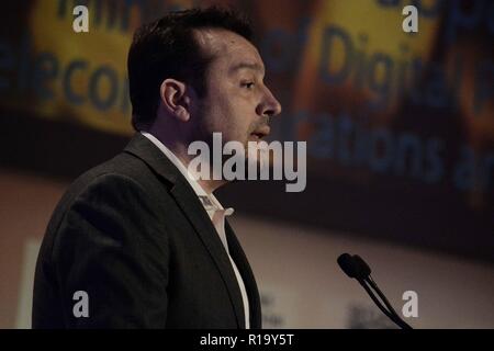 Athen, Griechenland. 9 Nov, 2018. Minister der digitalen Politik, Nikos Papas auf die besten Läufer Award Gala gesehen. Credit: Giorgos Zachos/SOPA Images/ZUMA Draht/Alamy leben Nachrichten Stockfoto