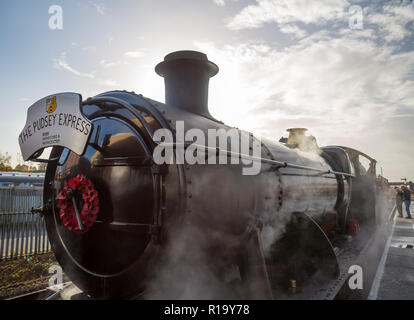 Highley, UK. 10. November 2018. Die Severn Valley Railway und BBC Hereford und Worcester Kräfte, die heute an den Motor Haus Besucherzentrum in Highley, alle Hilfen in der diesjährigen BBC Children in Need". Quelle: Lee Hudson/Alamy leben Nachrichten Stockfoto