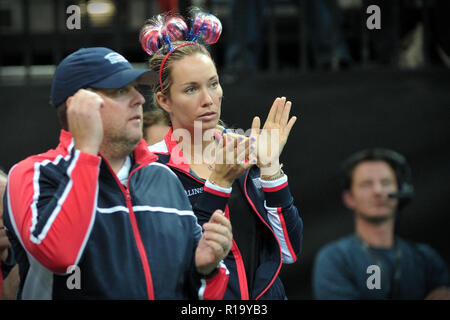 Prag, Tschechische Republik. 10 Nov, 2018. Danielle Collins der Vereinigten Staaten während der 2018 Fed Cup Finale zwischen der Tschechischen Republik und den Vereinigten Staaten von Amerika in Prag in der Tschechischen Republik. Credit: Slavek Ruta/ZUMA Draht/Alamy leben Nachrichten Stockfoto