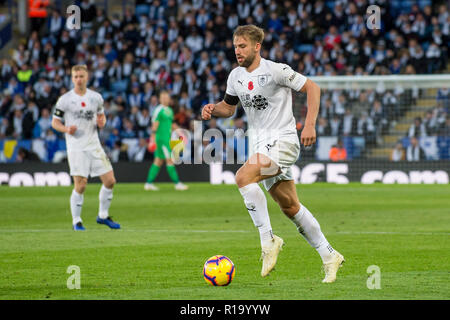 Leicester, Großbritannien. 10 Nov, 2018. Charlie Taylor von Burnley während der Premier League Match zwischen Leicester City und Burnley für die King Power Stadion, Leicester, England am 10. November 2018. Foto von Matthew Buchan. Nur die redaktionelle Nutzung, eine Lizenz für die gewerbliche Nutzung erforderlich. Keine Verwendung in Wetten, Spiele oder einer einzelnen Verein/Liga/player Publikationen. Credit: UK Sport Pics Ltd/Alamy leben Nachrichten Stockfoto