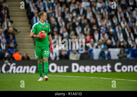 Leicester, Großbritannien. 10 Nov, 2018. Joe Hart von Burnley während der Premier League Match zwischen Leicester City und Burnley für die King Power Stadion, Leicester, England am 10. November 2018. Foto von Matthew Buchan. Nur die redaktionelle Nutzung, eine Lizenz für die gewerbliche Nutzung erforderlich. Keine Verwendung in Wetten, Spiele oder einer einzelnen Verein/Liga/player Publikationen. Credit: UK Sport Pics Ltd/Alamy leben Nachrichten Stockfoto