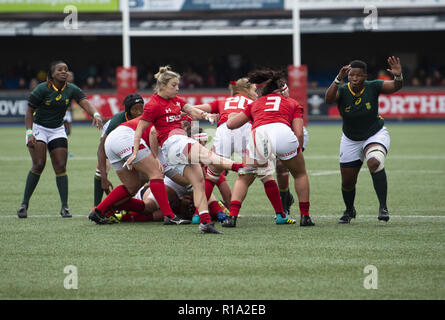 Cardiff, Wales, UK. 10 Nov, 2018. Wales Keira Bevan in Wales Frauen v Südafrika Frauen. Herbst internationals in Cardiff Arms Park Cardiff Vereinigtes Königreich. Credit: Graham Glendinning/SOPA Images/ZUMA Draht/Alamy leben Nachrichten Stockfoto