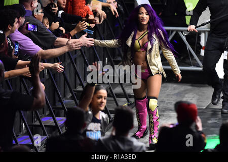 Rom, Italien. 11 Nov, 2018. Show WWE live auf der Palalottomatica-Rome 10-11-2018 Im Bild Sasha Banken Foto Fotograf01 Gutschrift: Unabhängige Fotoagentur/Alamy leben Nachrichten Stockfoto