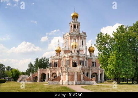 Kirche von Fürbitte in Fili - Das klassische Denkmal der barocken Architektur Naryshkin Stockfoto
