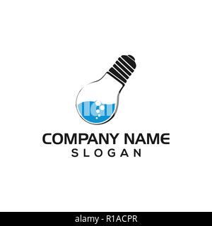 Smart Labor, die Glühbirne als Becher Konzept, das bedeutet intelligente Labs, geeignet für Labor und Intelligenz Logos. Stockfoto