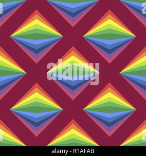Einfache Kunst Hintergrund mit hellen Rainbow rombs Stock Vektor