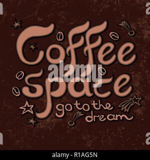Kaffee Platz. Logo für Coffe Shop oder Café Stock Vektor