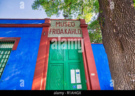 Coyoacan, Mexiko - 20 April 2018: Frida Kahlo Museum Stockfoto