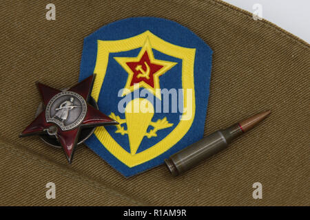 Die sowjetische um Red Star und VDV-airborne Einheiten simbols Stockfoto