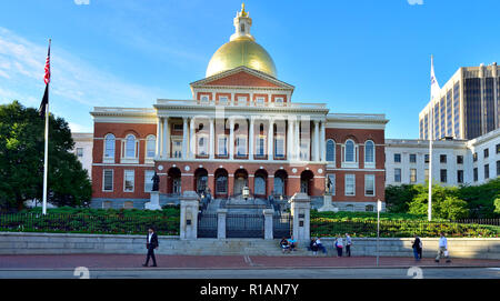 Der Massachusetts State House, Landesregierung Gebäude, Boston, USA Stockfoto