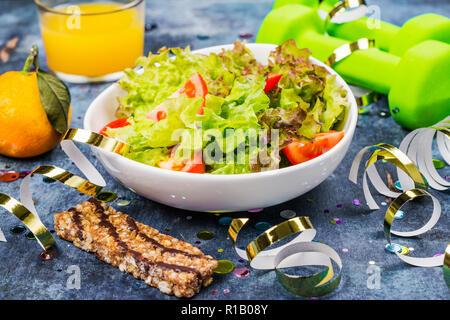 Ernährung nach den Ferien Konzept Stockfoto