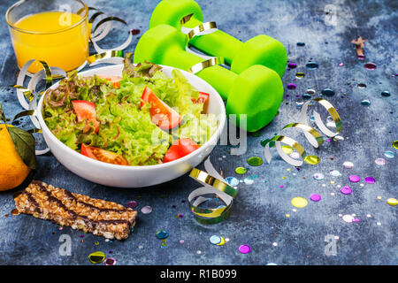 Ernährung nach den Ferien Konzept Stockfoto