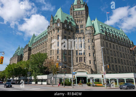 West Block, Parlament Gebäude, Ottawa, Kanada Stockfoto