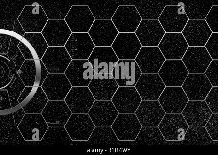 Globalen Cyberspace Computer Network Security Konzept. Block Kette und Bergbau. Sicheres Internet und Computer Verbindung Stockfoto
