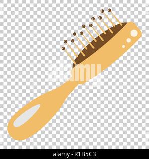 Haar Bürste Symbol im flachen Stil. Kamm Zubehör Vector Illustration auf isolierte Hintergrund. Haarbürste Geschäftskonzept. Stock Vektor