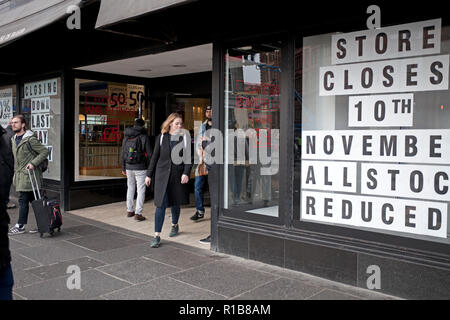 Letzten Tag des House of Fraser Store auf der Princes Street, Edinburgh, Schottland, Großbritannien Stockfoto