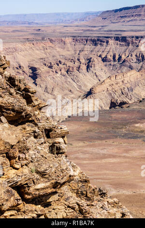 Wüste Namibia Fishriver Canyon Fluss Stockfoto