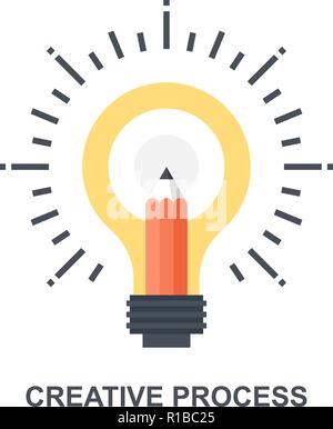 Vector Illustration der kreative Prozess Design Konzept. Stock Vektor