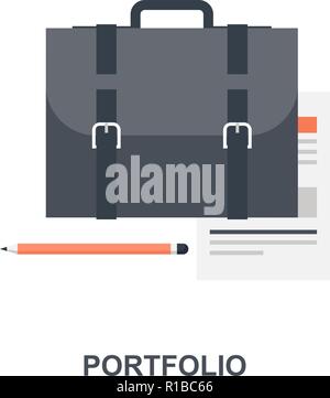Portfolio Symbol Konzept Stock Vektor