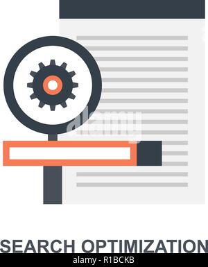 Suche Optimierung Symbol Konzept Stock Vektor