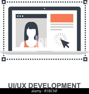 UI UX Entwicklung Symbol Konzept Stock Vektor