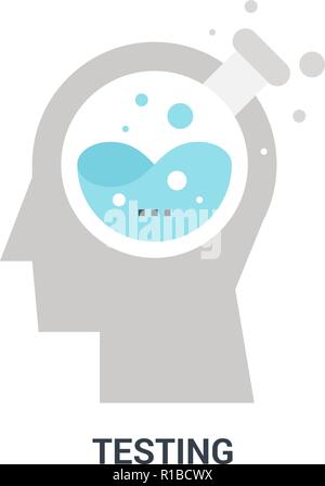 Testen Symbol Konzept Stock Vektor